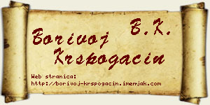 Borivoj Krspogačin vizit kartica